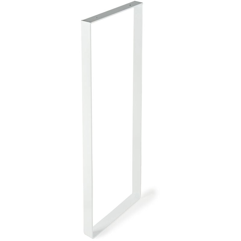 REI - Pied de meuble carré en acier blanc mat Mesures 30040800mm Hauteur : 80 cm 1 unité - talla