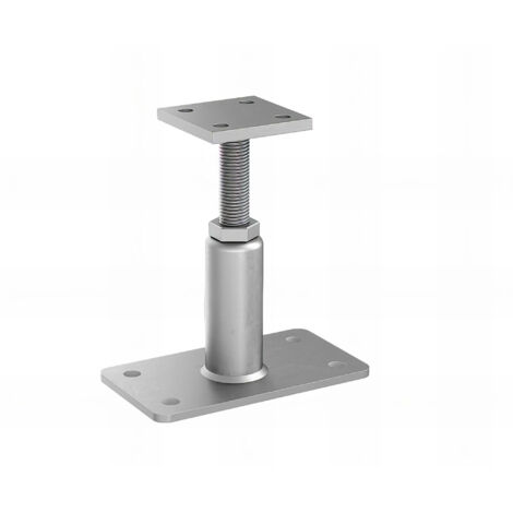 Pied réglable avec platine VH - 315 - 80x80 mm (sup) - 180x100 mm (inf) - Ht. 215 à 235 mm