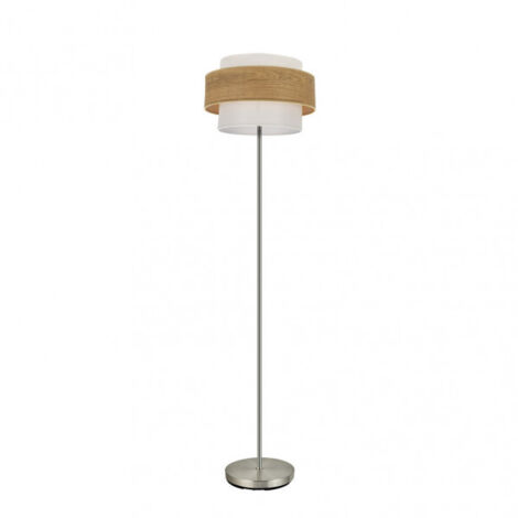 Pied Salon Myriam 1xe27 Nickel/Bois clair