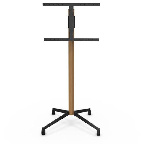 Pied TV Mobile ou Fixe Erard KANA 1600XXL pour écrans de 40" à 80" Bois et Noir