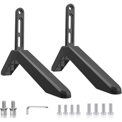 Pied universel pour table TV avec vis, pieds de support TV - Support de support pour TV - Accessoires TV - Pieds de montage pour télévision