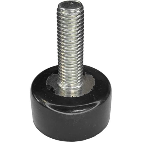 Pied vérin vis de réglage en acier inoxydable AISI 304 (A2) embout en caoutchouc NBR 60 shore Ajustable Poussoir Butée Meuble Outillage, M6x20mm