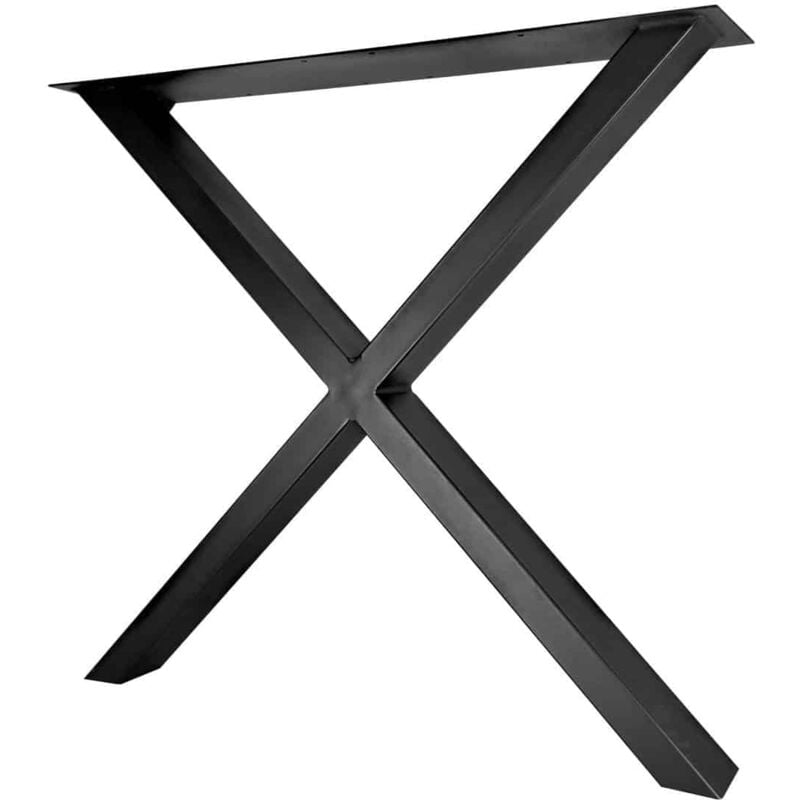 Pied x acier noir H.70cm L.77cm