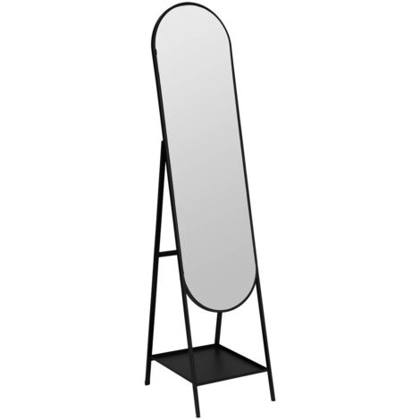 Piede a specchio ninon h160 in metallo nero - Atmosphera createur d'interieur - NERO