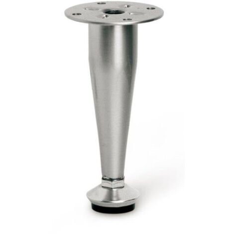 PIEDE CONICO METALLO REGOLABILE H100 CROMATO