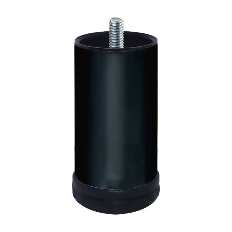 Piede tondo in metallo D60H120 nero - Mobila