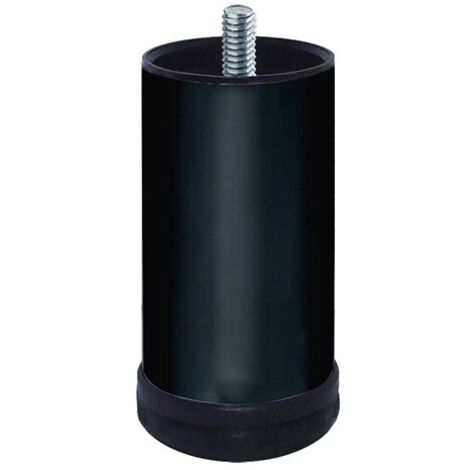 Piede d60h120+dado+perno nero - masidef