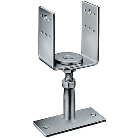 Piede di supporto PVDB 70x160x8mm STA zincato con vite di serraggio