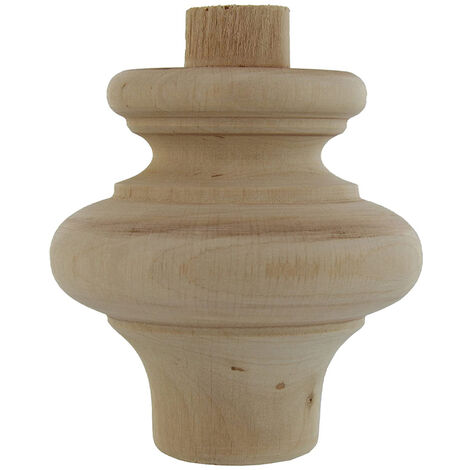Piede in Legno di Ontano 80x80 mm FERLIVING - Colore Legno Naturale