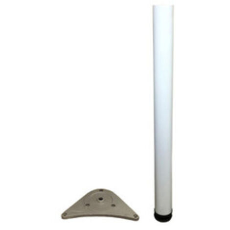 PIEDE P/TAVOLO ACCIAIO D 60XH710 MM BIANCO Q.TA 4
