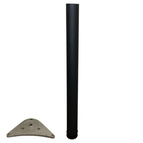 PIEDE P/TAVOLO ACCIAIO D 60XH710 MM NERO 4 PZ
