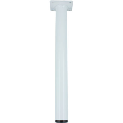 PIEDE PER TAVOLO ACCIAIO D. 30 X H 800 MM BIANCO- 4,0 pz