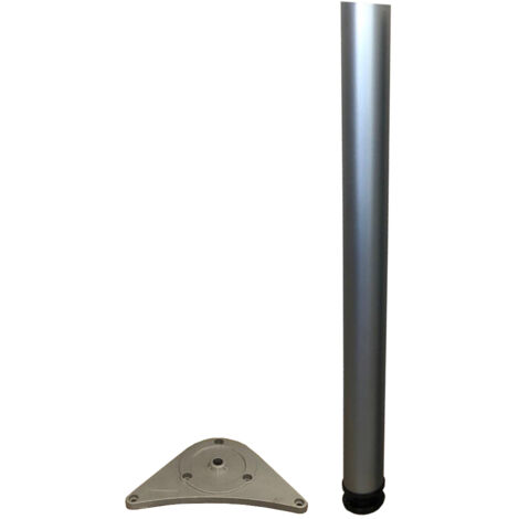 PIEDE PER TAVOLO ACCIAIO D 60XH710 MM NICHEL SATINATO- 4,0 pz