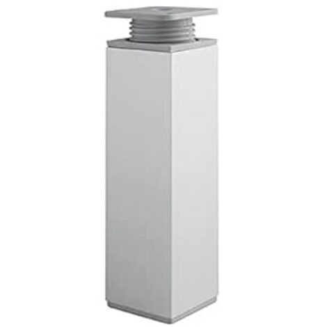 PIEDE QUADRATO REGOLABILE ALLUMINIO GRIGIO