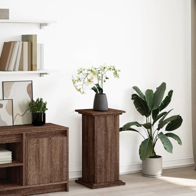 Piédestal avec rangement chêne marron bois d'ingénierie - Vidaxl