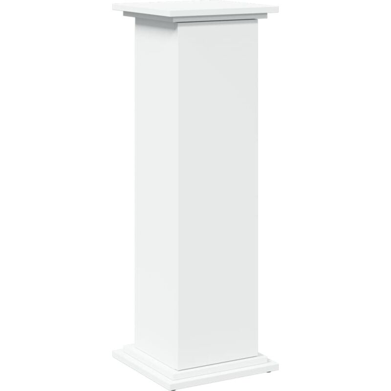 Piédestal avec rangement blanc 31x30x90 cm bois d'ingénierie CFW473253