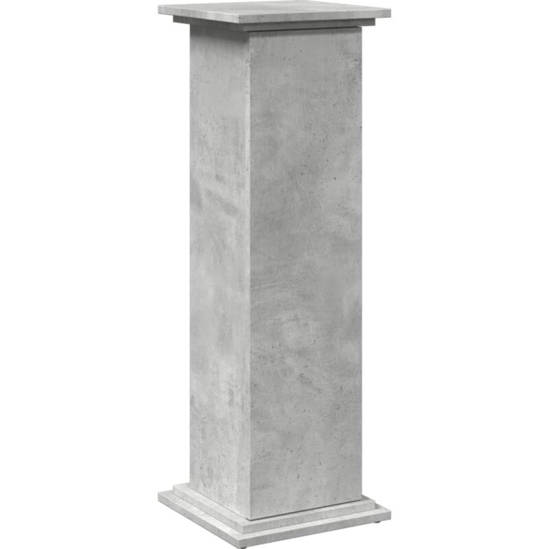 Piédestal avec rangement gris béton 31x30x90 cm bois ingénierie CFW611836