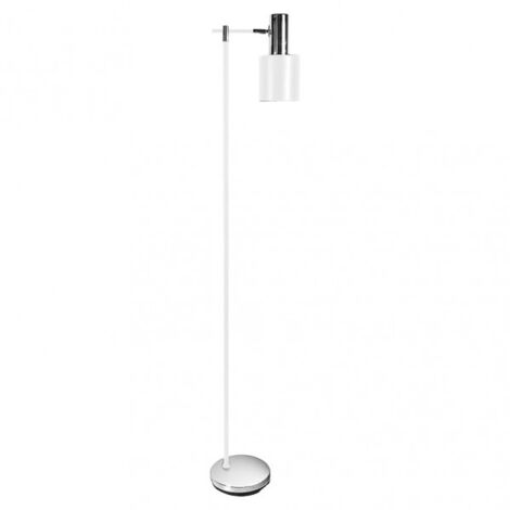 Piédestal de living cygni 1xe27 blanc/chrome 170x30x23 cm articulé et pivotant
