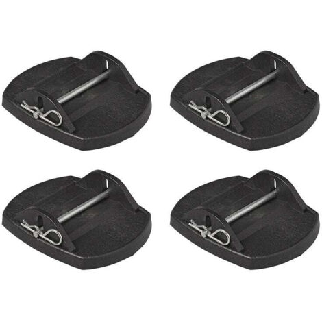 Piedini angolari con perno in metallo - set da 4 pezzi