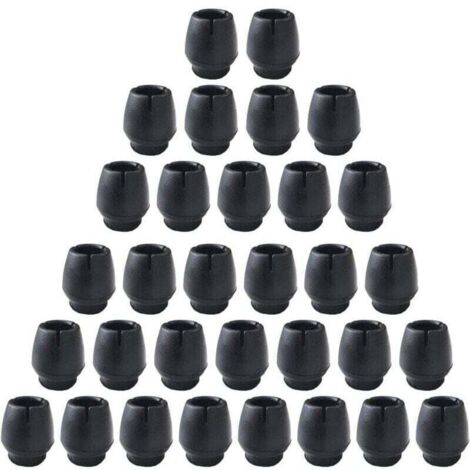 Piedini antiscivolo in silicone per tavoli e sedie, 32 pezzi, tappi per sedie da 12-16 mm, protezioni per gambe di sedie per gambe di mobili rotonde, nero