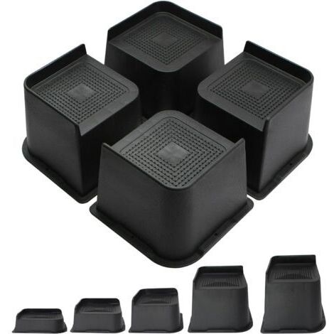 Piedini di sollevamento per mobili resistenti, fino a 2721,6 kg, design a L, blocchi di sollevamento per letto, divano, ufficio, poltrona