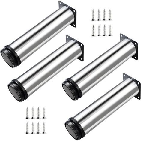 piedini regolabili per mobili - Metallo cromato - Altezza regolabile (Totale: 250 mm)