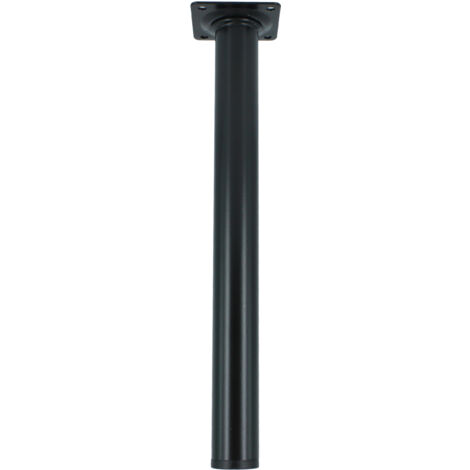 PIEDINO ACCIAIO D. 30 X H 200 MM NERO- 4,0 pz