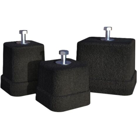 Piedino antivibrante per climatizzatori da pavimento in gomma sbr vulcanizzata 100×100×80 mm portata 200 kg tecnosystemi spk scd500271