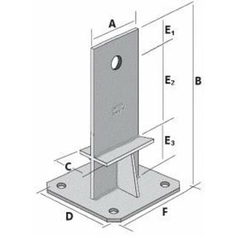 Piedino con piastra di base SIMPSON - PPSDT230
