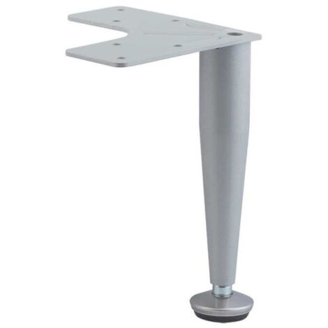 Piedino Conico In Metallo Con Flangia Triangolare H100 Pst98X98 Allu - Masidef