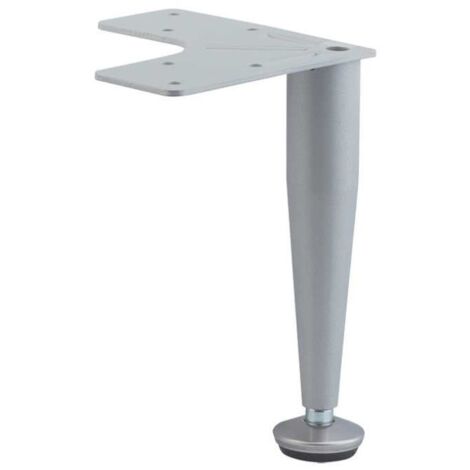 Piedino conico in metallo con flangia triangolare h150 pst98x98 crom - masidef