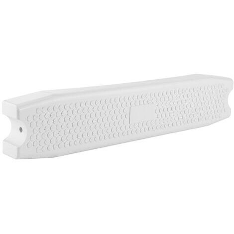 Piedino di ricambio antiscivolo in plastica bianca per scaletta di piscine termali.