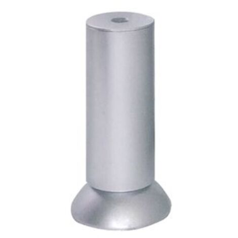 Piedino in plastica d35h120mm alluminio - masidef