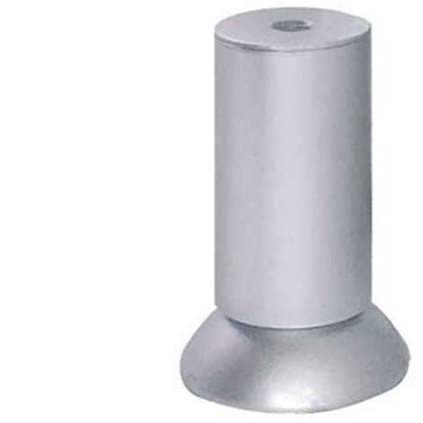 Piedino in plastica d35h90mm alluminio - masidef