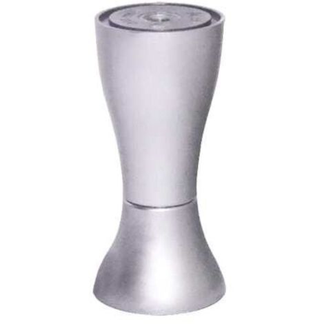 Piedino in plastica regolabile serie evolution h120mm alluminio - masidef