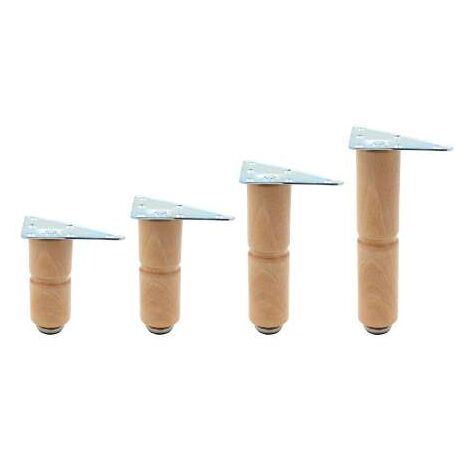 Piedino Legno Naturale Cm.15