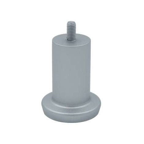 Piedino Plastica Grigia Filetto M6 Mm.40X50