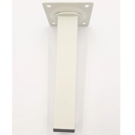PIEDINO QUADRO IN METALLO 25X25 mm BIANCO Altezza : 250 mm