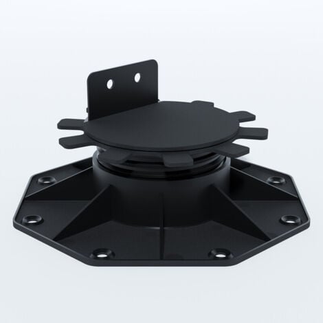 MCCOVER Piedino Regolabile da 30 a 60 mm per Terrazze in Legno e Composito - Nero