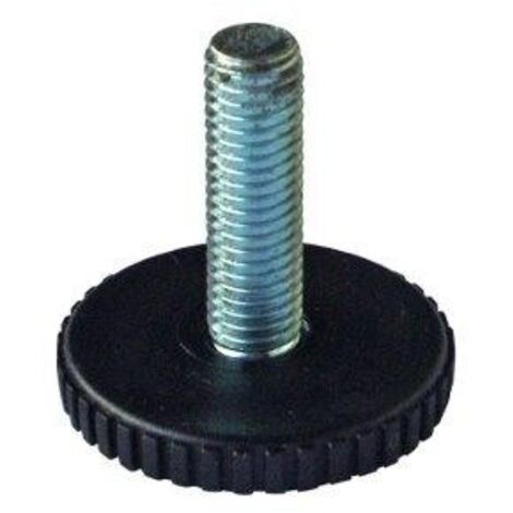 PIEDINO REGOLABILE PER GAMBE LETTO D.42 NERO