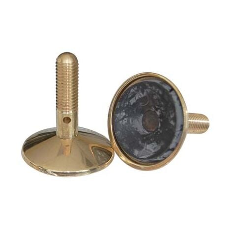 AUTRES PIEDINO REGOLABILE RIALZATO X MOBILI OTTONE LUCIDO/GOMMA D.MM 40 H.MM 57 MM 10X28 8027441035905 FERRAMENTA GENERICA