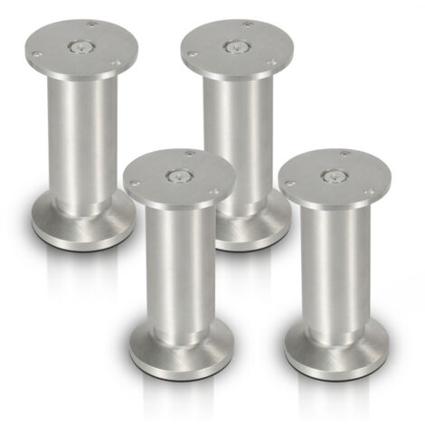 Piedistallo per mobili 4X Piedini per mobili Gambe per armadi regolabili letto-alluminio-100mm