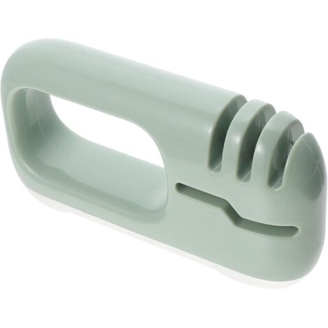 Piedra de afilar multifuncional con soporte, herramienta de afilado para cuchillos, tijeras de cocina, diseño ergonómico para afilar en casa.