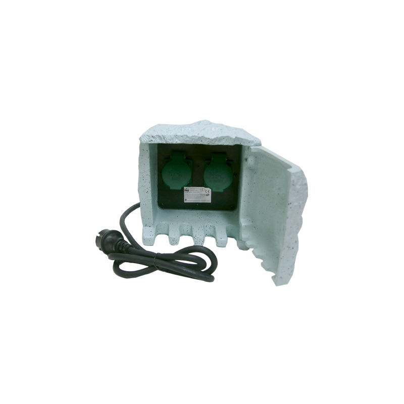 

Piedra de jardin con dos tomas ip44 cable 1,5m H07RN-F