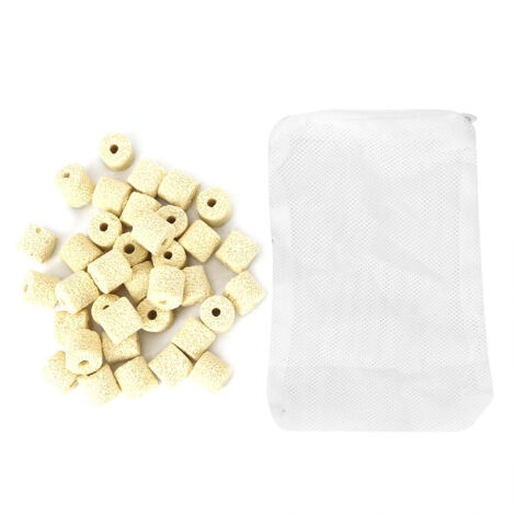 Piedra filtrante cerámica para acuarios de agua dulce y salada – 1 bolsa con tapa