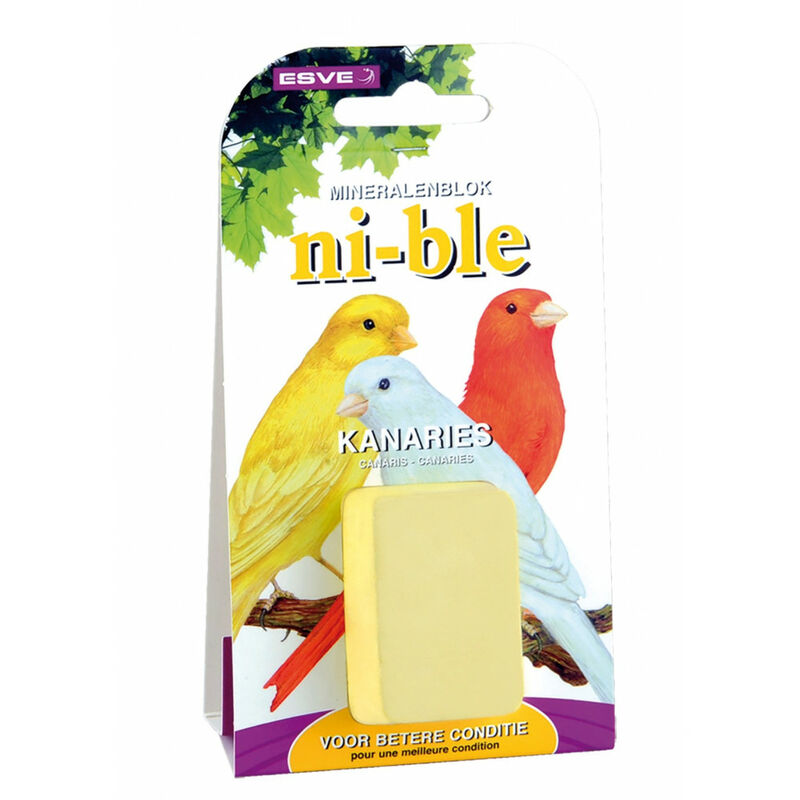 

Piedra mineral ESVE NI-BLE amarilla 40 g. para canario