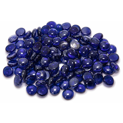 Piedras decorativas de cristal azul para chimenea de etanol - Azul