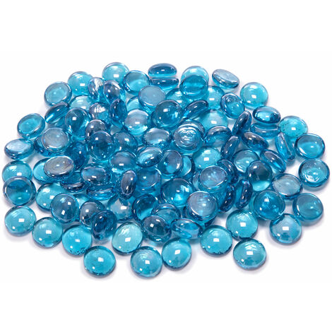 Piedras decorativas de cristal celeste para chimenea de etanol - Celeste