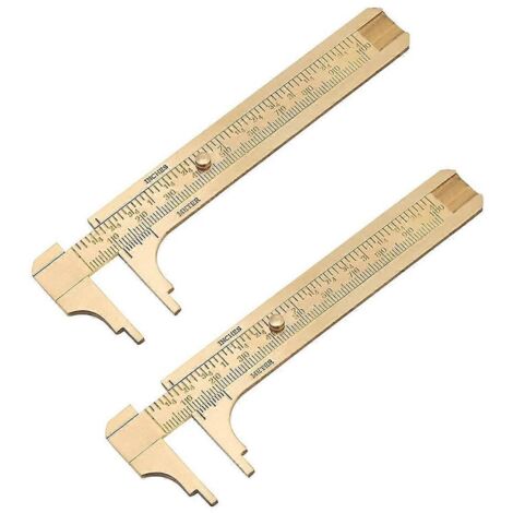 pieds à coulisse de poche, jauge coulissante à double échelle de 100 mm, vernier en laiton