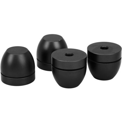 Pieds anti-vibration en alliage d'aluminium pour enceintes, supports d'isolation acoustique noirs pour ampli